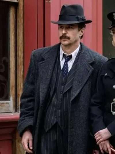 Sam Rockwell See How They Run Black Trench Coat