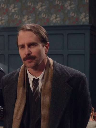 Sam Rockwell See How They Run Black Trench Coat