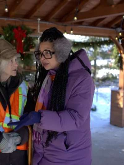 Tamara Brown Three Pines Purple Puffer Jacket