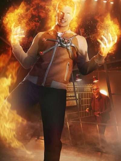Robbie Amell The Flash Brown jacket
