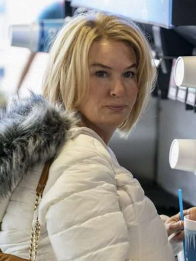 Renée Zellweger The Thing About Pam White Puffer Jacket
