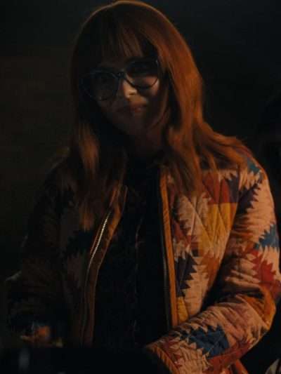 Christina Ricci Wednesday Multi Color Quilted Jacket