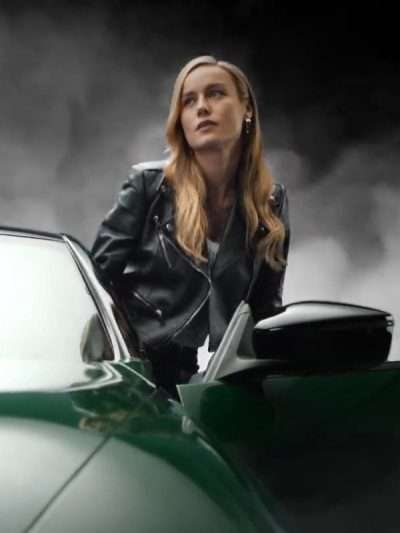 Brie Larson Fast X Black Leather Jacket