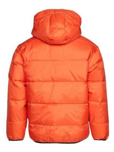 Women Classic Orange Hooded Puffer Jacket