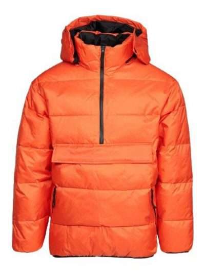 Women Classic Orange Hooded Puffer Jacket