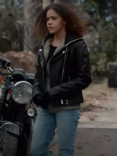 Ginny & Georgia 2023 Antonia Gentry Black Leather Jacket