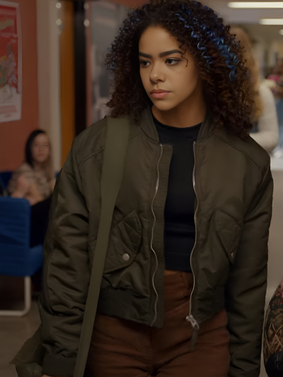Antonia Gentry Ginny & Georgia Green Bomber Jacket