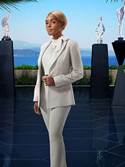 Janelle Monáe Glass Onion White Blazer