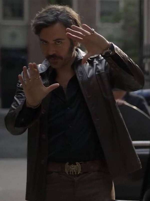 Josh Radnor Hunters Brown Leather Jacket