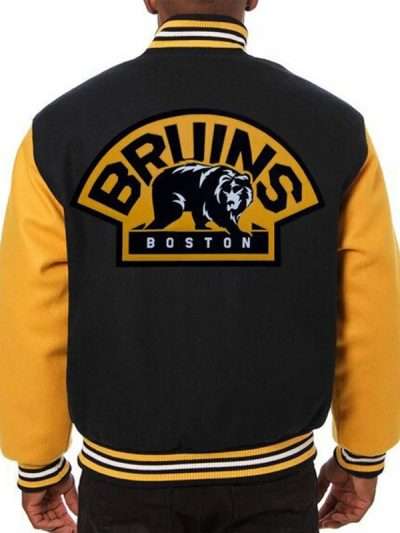 Boston Bruins Black and Yellow Varsity Jacket