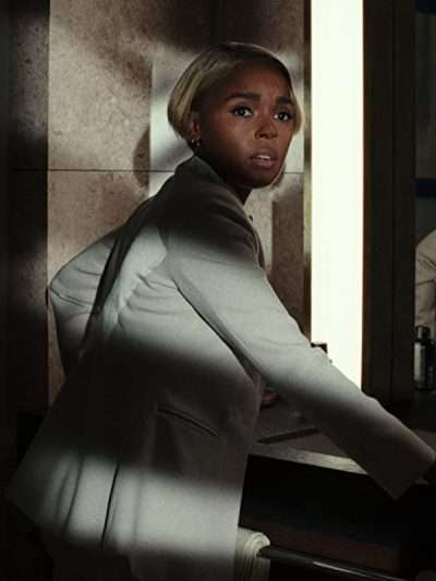 Janelle Monáe Glass Onion White Blazer
