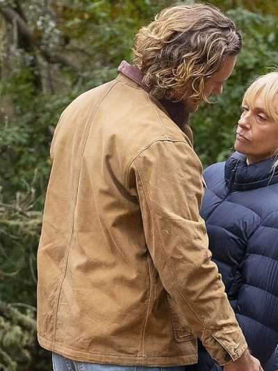 Aaron Jeffery Pieces of Her Brown cotton Jacket