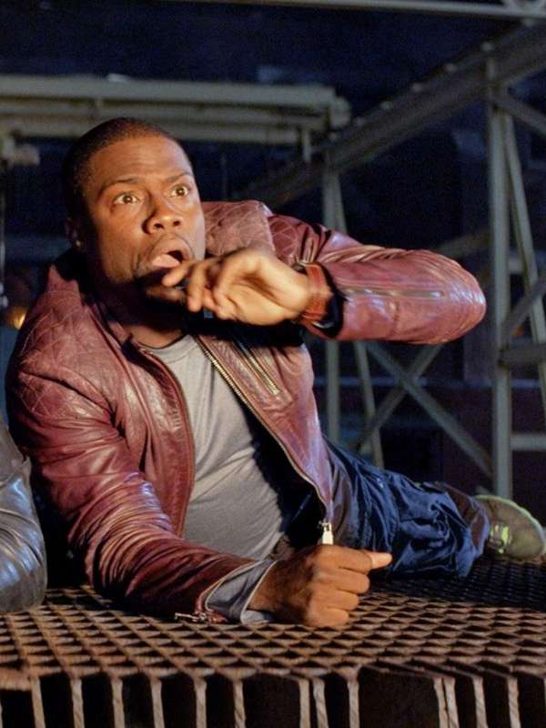 Kevin Hart Ride Along Maroon Leather Jacket