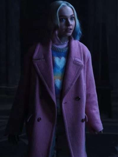 Emma Myers Wednesday Pink Coat