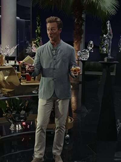 Edward Norton Glass Onion Grey Jacket