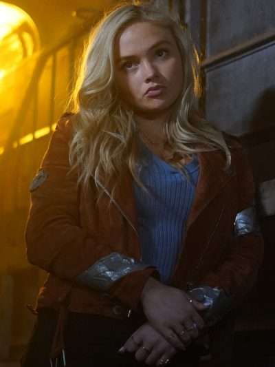 Natalie Alyn Lind Big Sky Biker Suede Leather Jacket