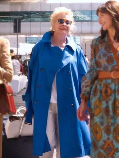 Candice Bergen Book Club: The Next Chapter Blue Trench Coat