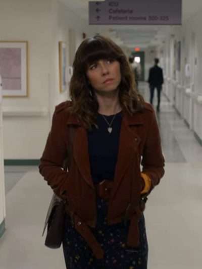 Linda Cardellini Dead to Me Brown Jacket
