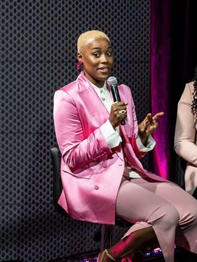 Jerrie Johnson Harlem Movie Event Pink Blazer