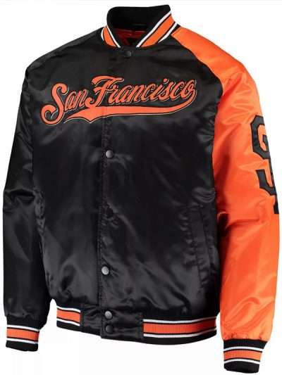 San Francisco Giants Black and Orange Varsity Jacket