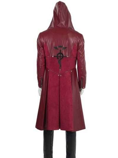 Metal Alchemist Edward Red Leather Costume Coat