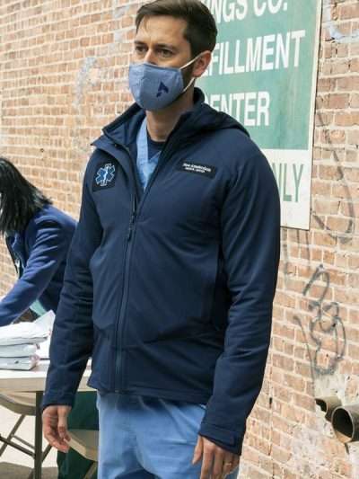 Ryan Eggold New Amsterdam Blue Hooded Jacket