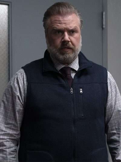 Tyler Labine New Amsterdam Blue Vest