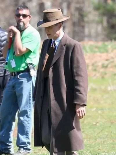 Cillian Murphy Oppenheimer Brown Wool Coat