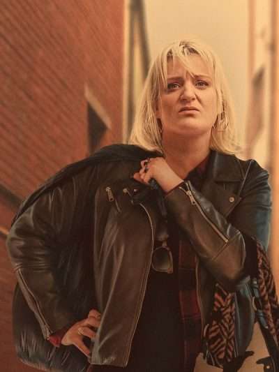 Daisy May Cooper Rain Dogs Black Leather Jacket