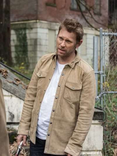 Mark Pellegrino Supernatural Suede Beige Leather Jacket