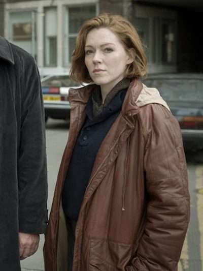 Charlotte Spencer The Gold Brown Leather Coat