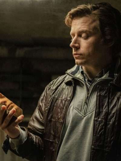 Jack Lowden The Gold Brown Leather Jacket