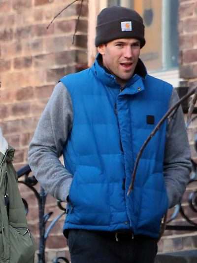 Austin Stowell The Hating Game Blue Vest