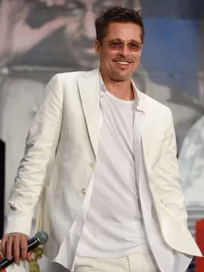 Brad Pitt War Machine 2017 White Suit