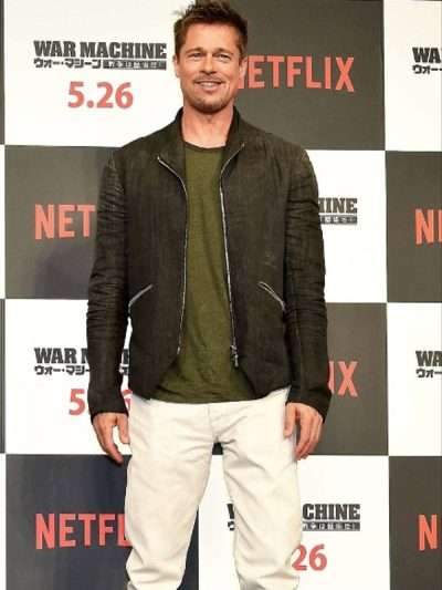 Brad Pitt War Machine Black Jacket