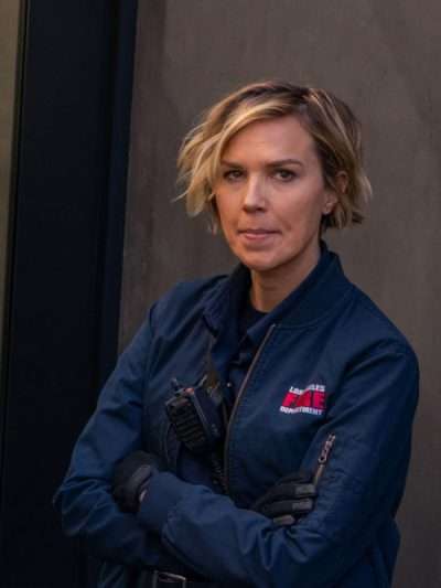Lucy Donato 9-1-1 Blue Bomber Jacket