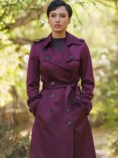 Upload Andy Allo Maroon Trench Coat