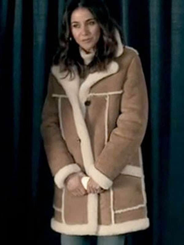 Lana Lang Superman and Lois Brown Suede Leather Coat