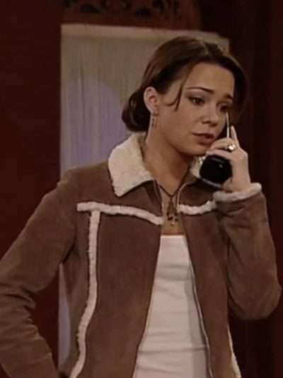 Natasha Klauss Pasión de gavilanes Brown Suede Leather Jacket
