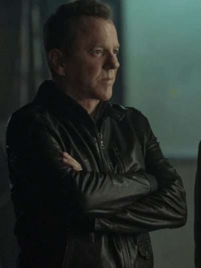 Kiefer Sutherland Rabbit Hole Black Leather Jacket