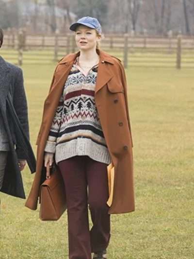 Sarah Snook Succession Brown Coat