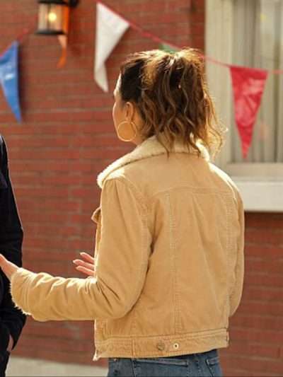 Emmanuelle Chriqui Superman and Lois Shearling Jacket