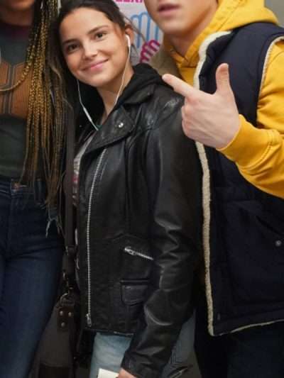 Sarah Cushing Superman and Lois Black Leather Jacket