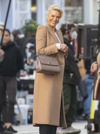 Hannah Waddingham Ted Lasso Brown Wool Coat