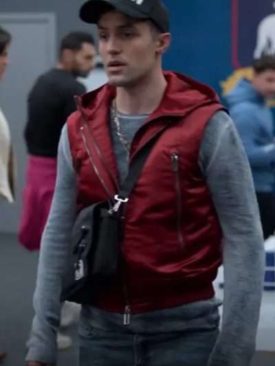 Phil Dunster Ted Lasso Hooded Red Vest
