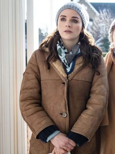 Aisling Bea This Way Up Brown Suede Leather Coat