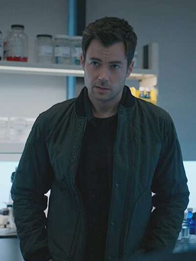 Manifest Season 04 Zeke Landon Quilted Green Bomber Jacket