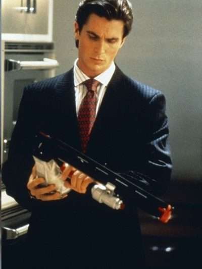 Christian Bale American Psycho Black Suit