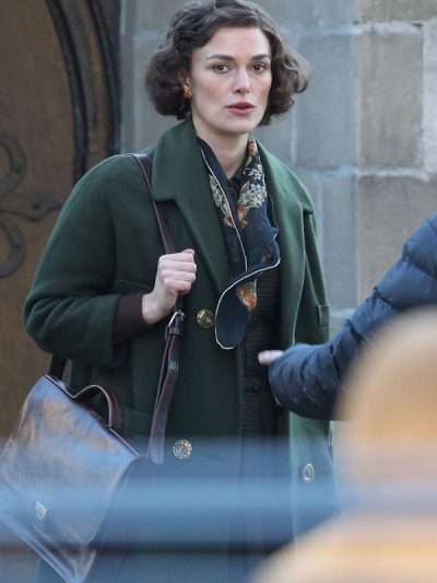 Boston Strangler 2023 Keira Knightley Green Wool Coat