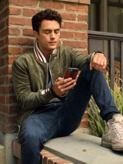 Paxton Hall-Yoshida Never Have I Ever Bomber Suede Leather Jacket